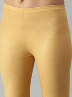 De Moza- Ladies Ankle Length Leggings Gold - De Moza