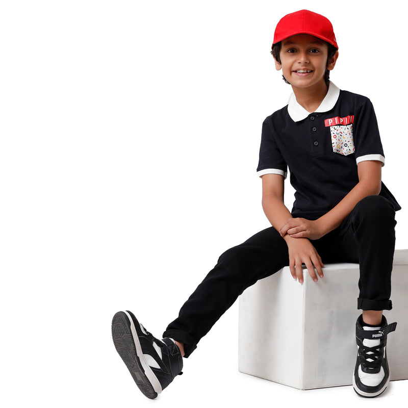 Pack of 2 Pipin Boys T-shirt Dark Navy Blue & Dark Grey