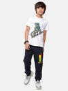 Kids - Boys Printed Jogger Dark Navy Blue