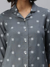 De Moza Ladies Printed Pyjama Set Grey