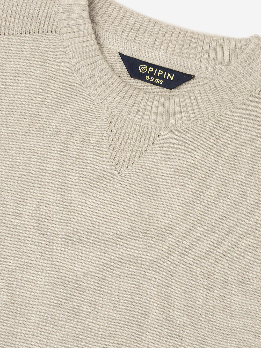 Kids - Boys Winter Sweatshirt Bright Beige Melange - De Moza