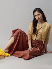 De Moza Women’s Ethnic Jacket Golden