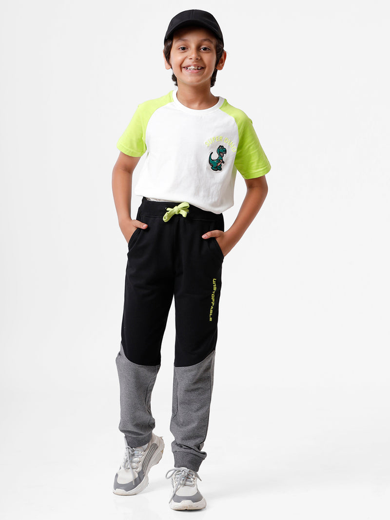 Kids - Boys Printed Jogger Black