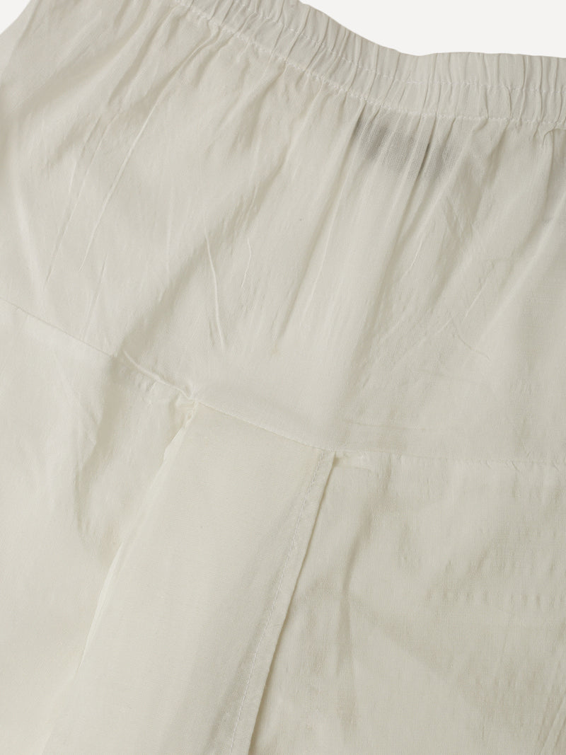 PIPIN Boys Dhoti Pant  Solid Polyester OffWhite - De Moza
