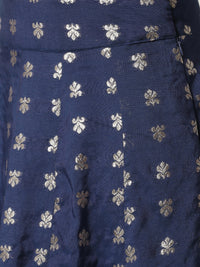 De Moza Ladies Navy Blue Jacquard Skirt - De Moza (4309439971391)
