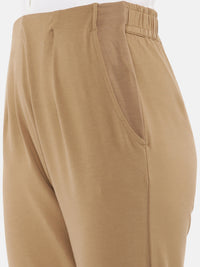 De Moza Women's Cigarette Pant Golden Beige