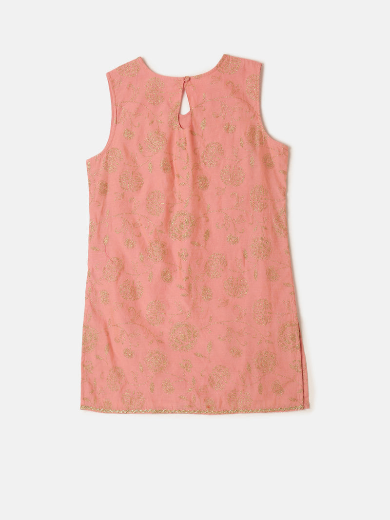 PIPIN Girls Sharara Set Solid Polyester Red & White - De Moza