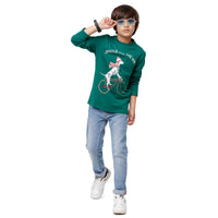Pack of 2 Pipin Boys T-shirt Orange Melange & Bottle green