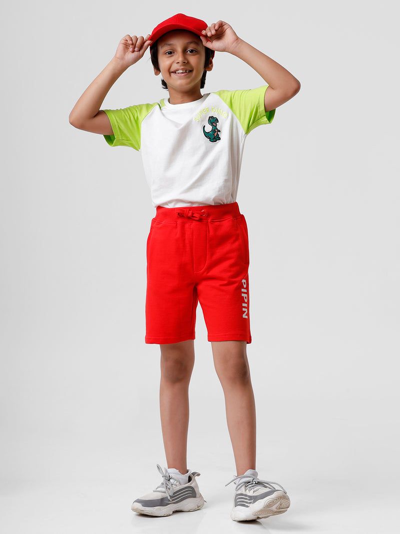 Kids - Boys Printed Shorts High Risk Red