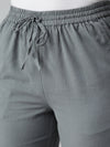 De Moza Ladies Straight Pant Grey