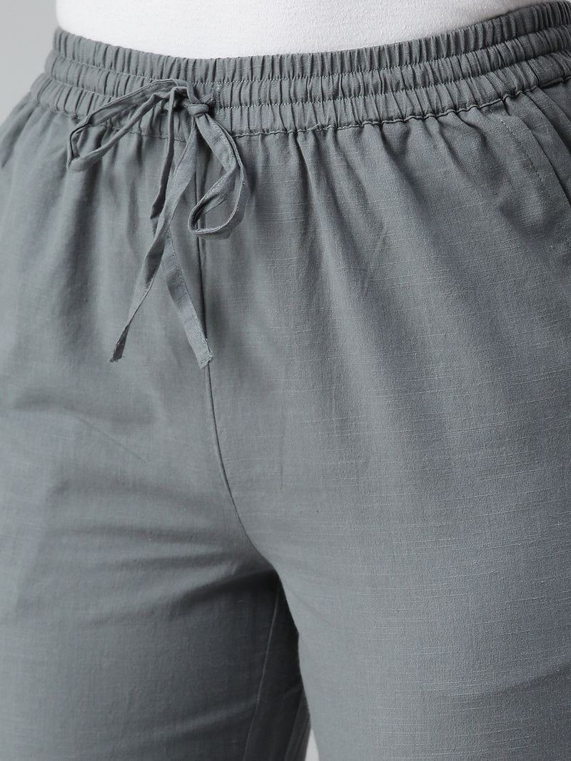 De Moza Ladies Straight Pant Grey