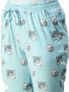 De Moza Ladies Printed Pyjama Pant Blue