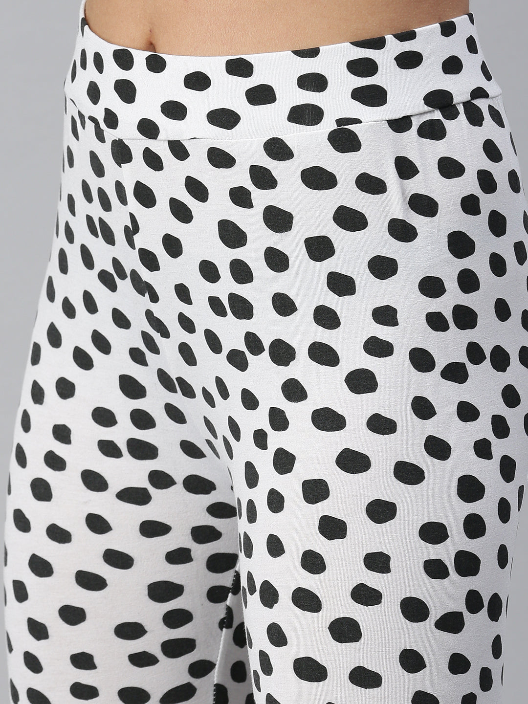De Moza Women’s Printed Ankle Leggings Black
