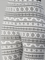 De Moza Women’s Printed Ankle Leggings White