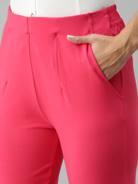 De Moza Women's Cigarette Pant Coral