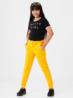 Kids - Girls Printed Jogger Bright Yellow