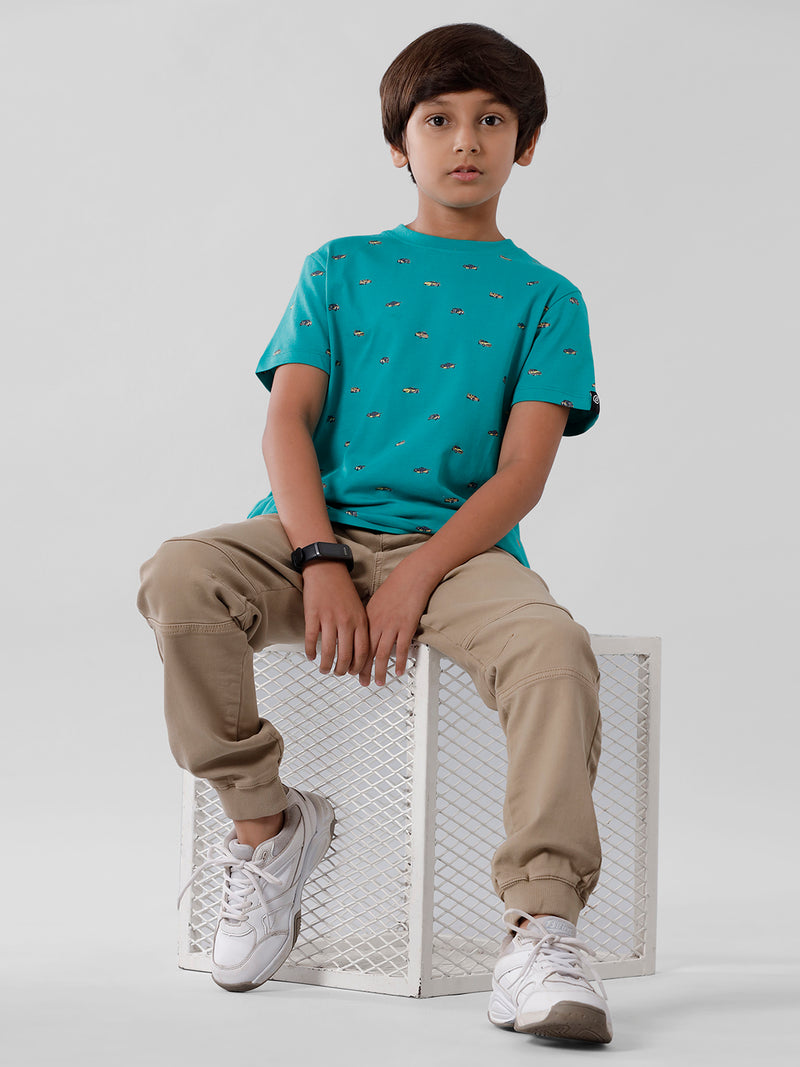 PIPIN Boys Printed T-shirt Green