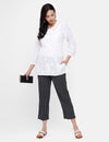 De Moza Ladies Printed Straight Pant Black