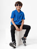 Pack of 2 Pipin Boys T-shirt Princess Blue & Lime