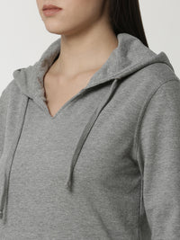 De Moza Ladies Sweat Shirt Grey Melange - De Moza (4334995996735)