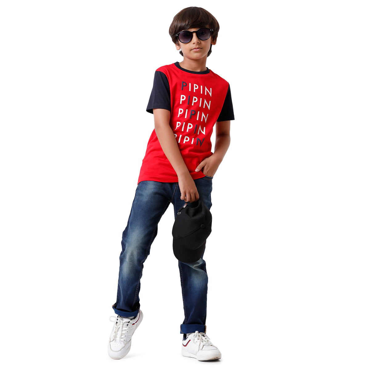 Pack of 2 Pipin Boys T-shirt Black & Raising Red