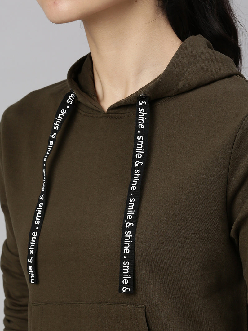 De Moza Ladies Sweatshirt Olive Green