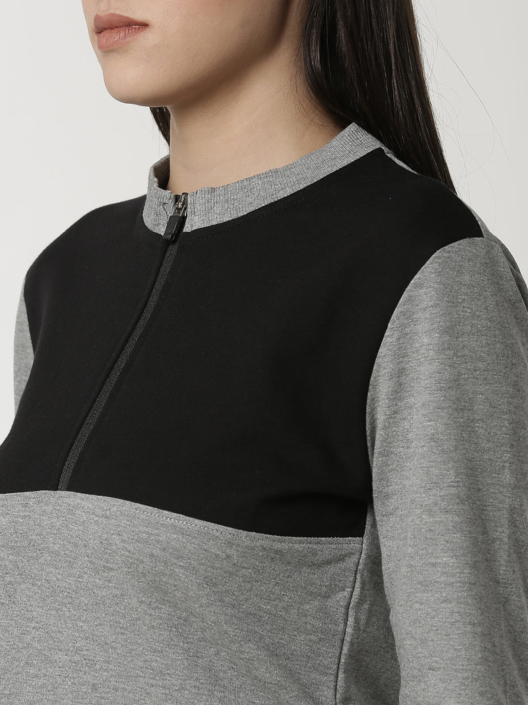 De Moza Ladies Grey Melange Sweat shirt - De Moza (4336269000767)