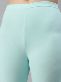 De Moza Women's Premium Churidhar Leggings Solid Cotton Pista - De Moza (6679541088319)