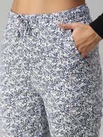 De Moza Ladies Printed Straight Pant OffWhite