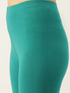 De Moza Women's Ankle Length Leggings Solid Cotton Sea Green - De Moza (4890554925119)