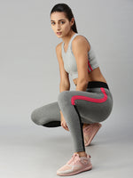Ladies Active wear Sports Bra Grey Melange
