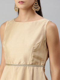 De Moza Women’s Peplum Top Beige