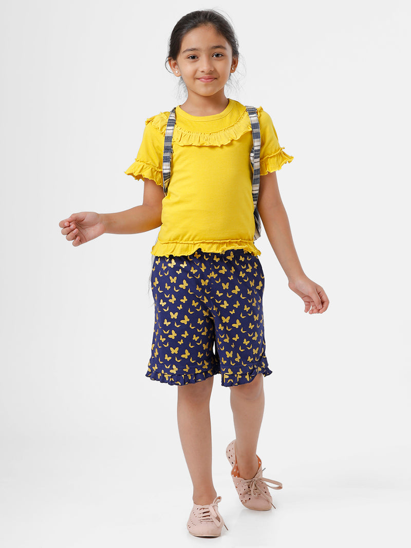 Kids - Girls Printed Shorts Beacon Blue