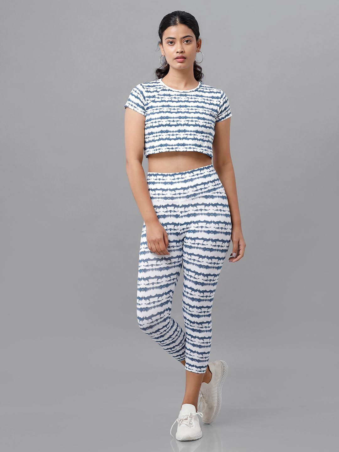 De Moza Ladies Active Wear Crop Top Indigo Blue