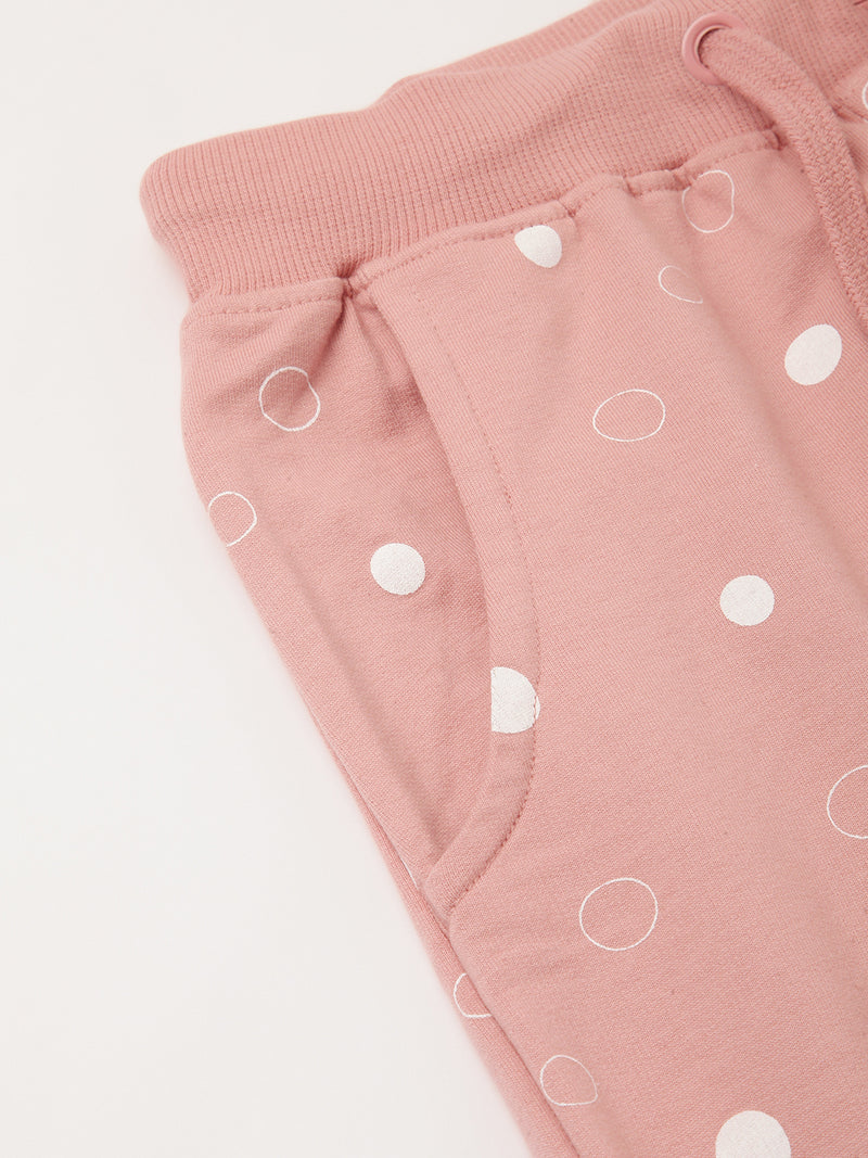 PIPIN Girls Printed Jogger Rose Tan
