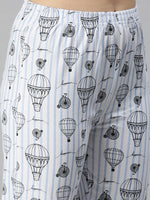 De Moza Ladies Printed Pyjama Set Wind Surfer