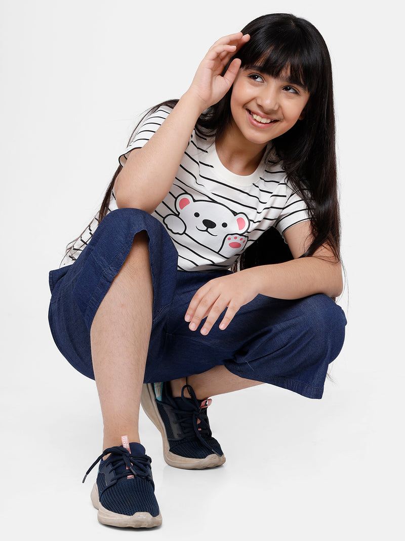 Kids - Girls Printed Top Cloud Dancer