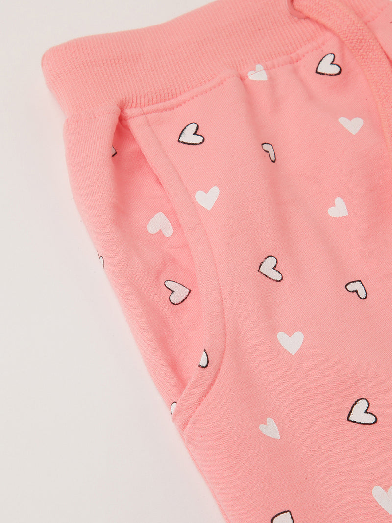 PIPIN Girls Printed Jogger Pink