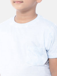 Kids - Boys Half Sleeve T-Shirt Light Sea Blue