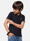 Kids - Boys Printed Half Sleeve T-Shirt Dark Navy Blue