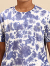 Kids - Boys Printed Half Sleeve T-Shirt Violet Storm