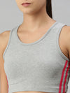Ladies Active wear Sports Bra Grey Melange
