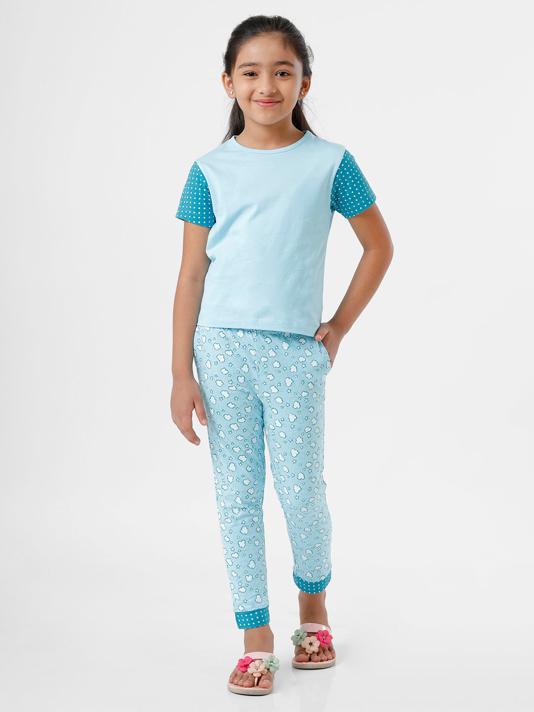Kids – Girls Printed Pyjama Set Tropical Breeze