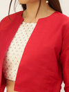 De Moza Womens Ethnic Jacket Red