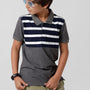 Kids - Boys Printed Half Sleeve T-Shirt Anthra Melange