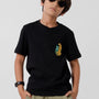 Kids - Boys Printed Half Sleeve T-Shirt Black