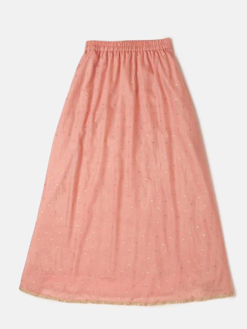 Pipin Girls Lehenga Set Light Pink