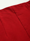 De Moza Womens Cigarette Pant Solid Cotton True Red - De Moza