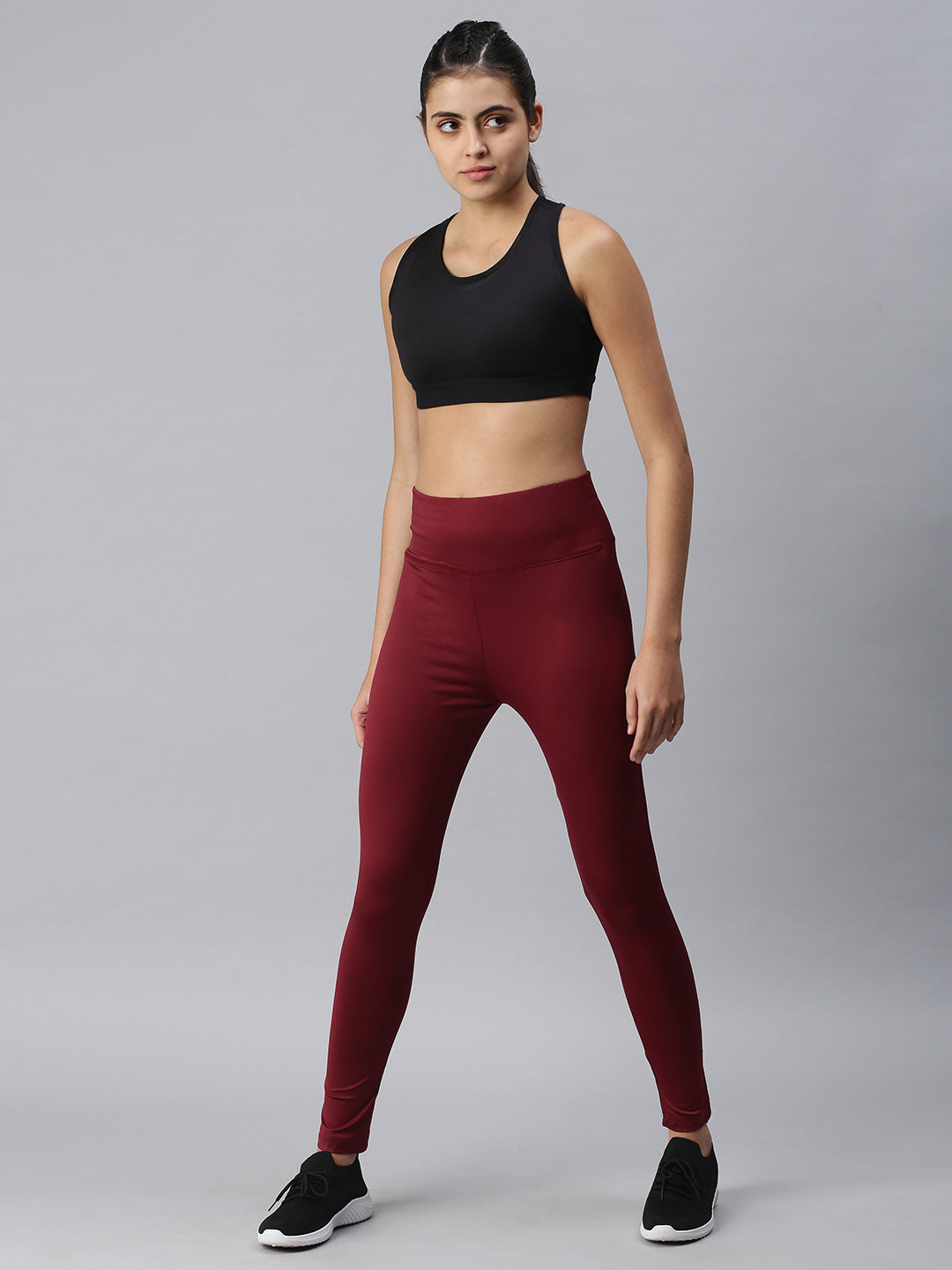 De Moza Ladies Active Wear Leggings Wine