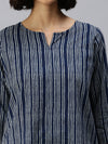 De Moza Ladies Printed Pyjama Set Navy Blue